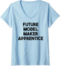 Womens Future Model Maker Apprentice V-Neck Apparel | Premium Quality | Perfect Gift Idea