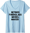 Womens Retired Fiberglass Model Maker V-Neck Apparel | Best Seller Pick | Comfort Daily Wear