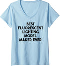 Womens Best Fluorescent Lighting Model Maker Ever V-Neck Apparel | Best Seller Pick | Perfect Gift Idea