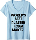 Womens World's Best Plaster Form Maker V-Neck Apparel | US Viral Style | Comfort Daily Wear