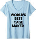 Womens World's Best Cage Maker V-Neck Apparel | Trending 2025 | Must-Have Style