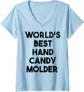 Womens World's Best Hand Candy Maker V-Neck Apparel | Trending 2025 | Must-Have Style