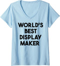 Womens World's Best Display Maker V-Neck Apparel | High Search Volume | Aesthetic Fit