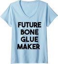 Womens Future Bone Glue Maker V-Neck Apparel | Best Seller Pick | Comfort Daily Wear