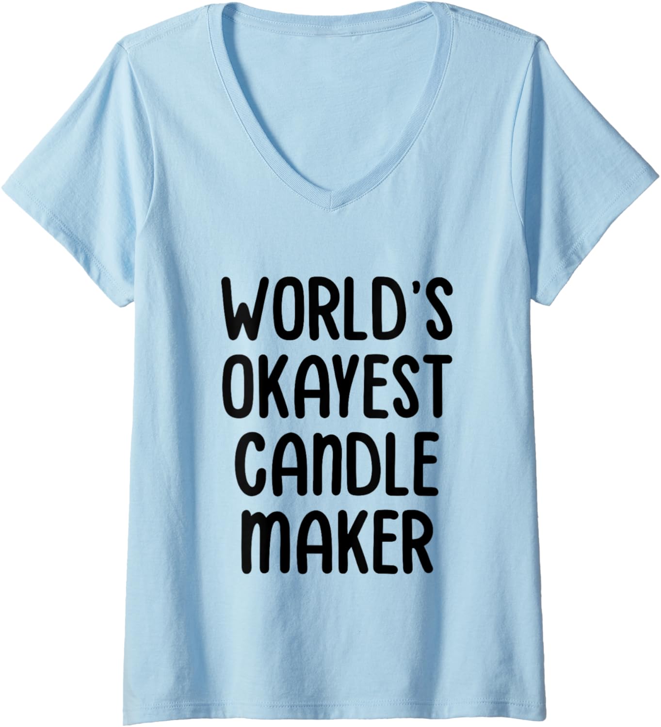 Womens Candle Making World's Okayest Candle Maker V-Neck Apparel | Premium Quality | Perfect Gift Idea