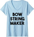 Womens Bow String Maker V-Neck Apparel | Trending 2025 | Must-Have Style