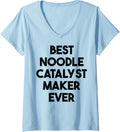 Womens Best Noodle Catalyst Maker Ever V-Neck Apparel | Trending 2025 | Must-Have Style