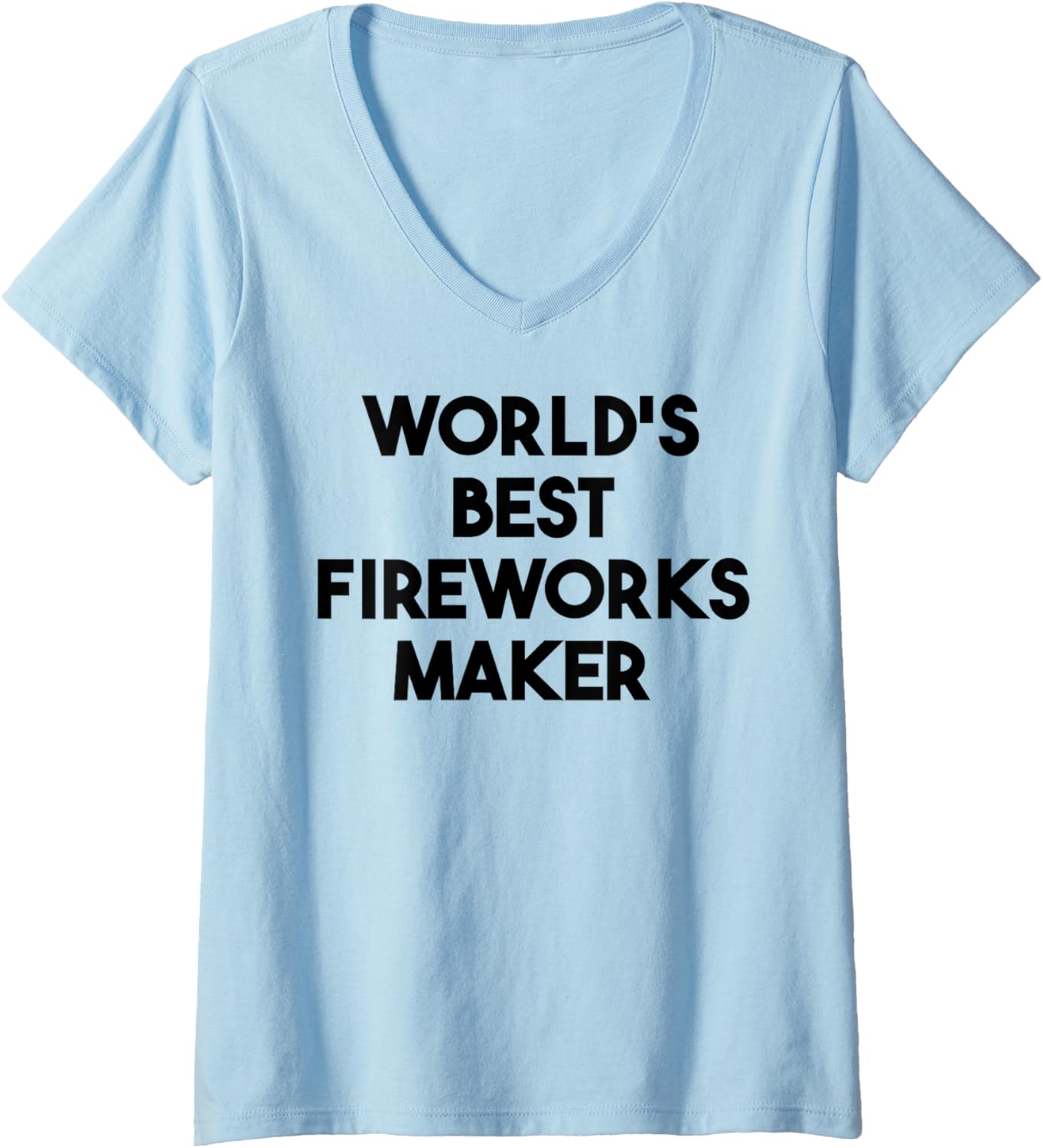 Womens World's Best Fireworks Maker V-Neck Apparel | High Search Volume | Comfort Daily Wear