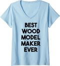 Womens Best Wood Model Maker Ever V-Neck Apparel | Trending 2025 | Comfort Daily Wear