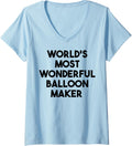 Womens World's Most Wonderful Balloon Maker V-Neck Apparel | Trending 2025 | Aesthetic Fit