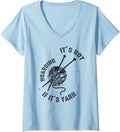 Womens It's Not Hoarding If It's Yarn Funny Knitting Lover Mother V-Neck Yarn Supply | Top Rated | Perfect for Crafters