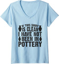 Womens Pottery Lover Art Ceramic Clay Maker V-Neck Apparel | High Search Volume | Perfect Gift Idea