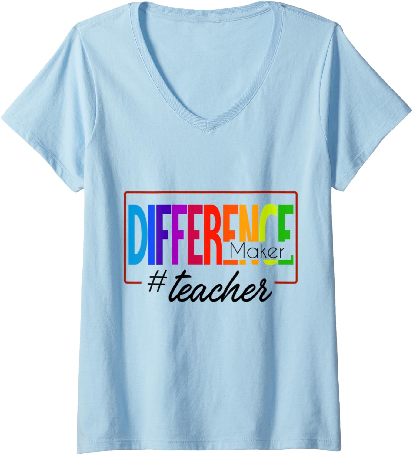 Womens Difference Maker teacher V-Neck Apparel | US Viral Style | Must-Have Style