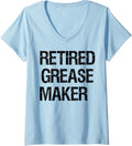 Womens Retired Grease Maker V-Neck Apparel | Best Seller Pick | Aesthetic Fit