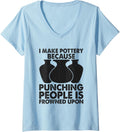 Womens I Make Pottery Ceramic Clay Maker V-Neck Apparel | US Viral Style | Perfect Gift Idea