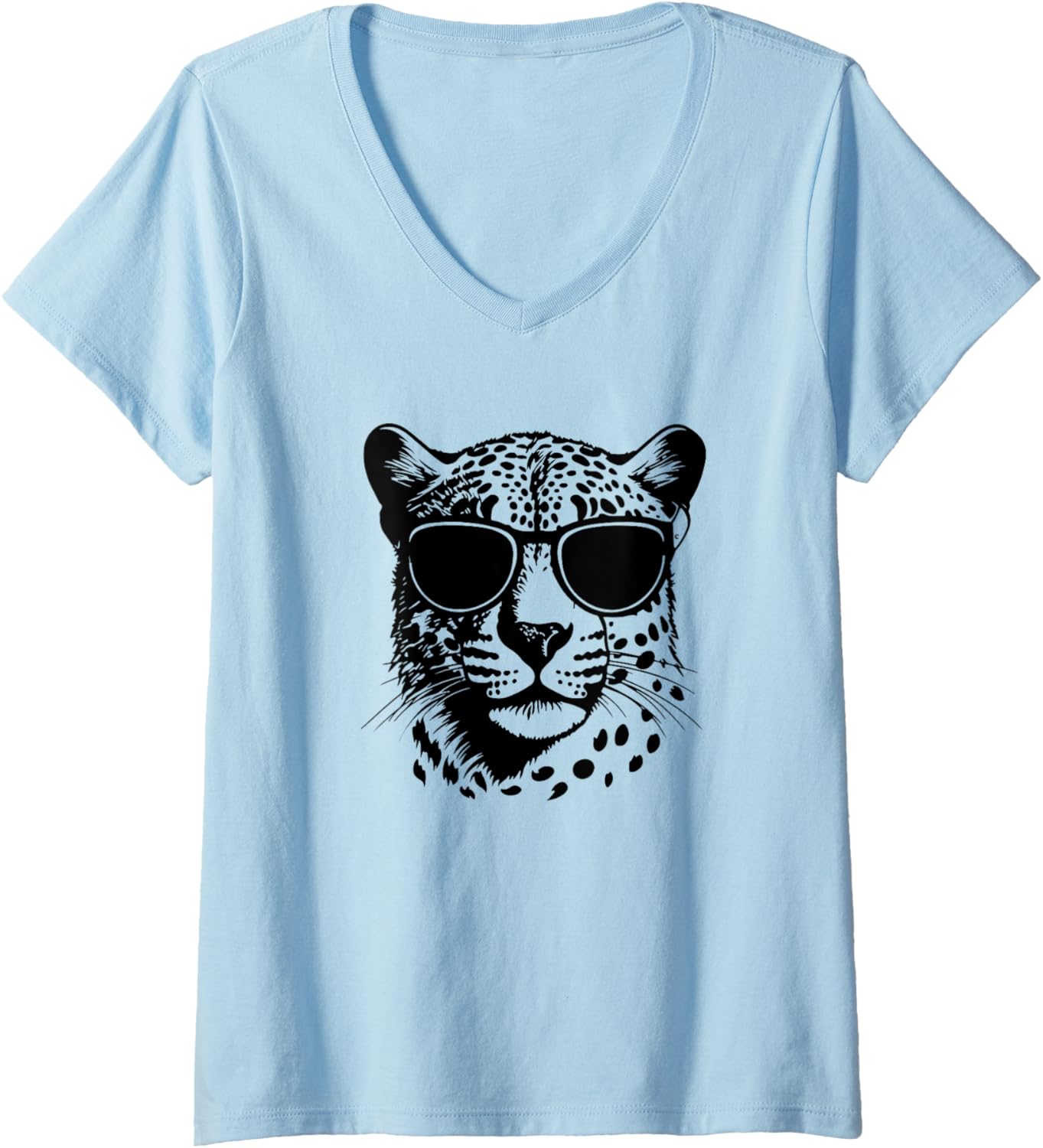 Womens Funny Sunglasses Savanah Cheetah Lover V Neck Apparel Viral TikTok Find Fan Favorite