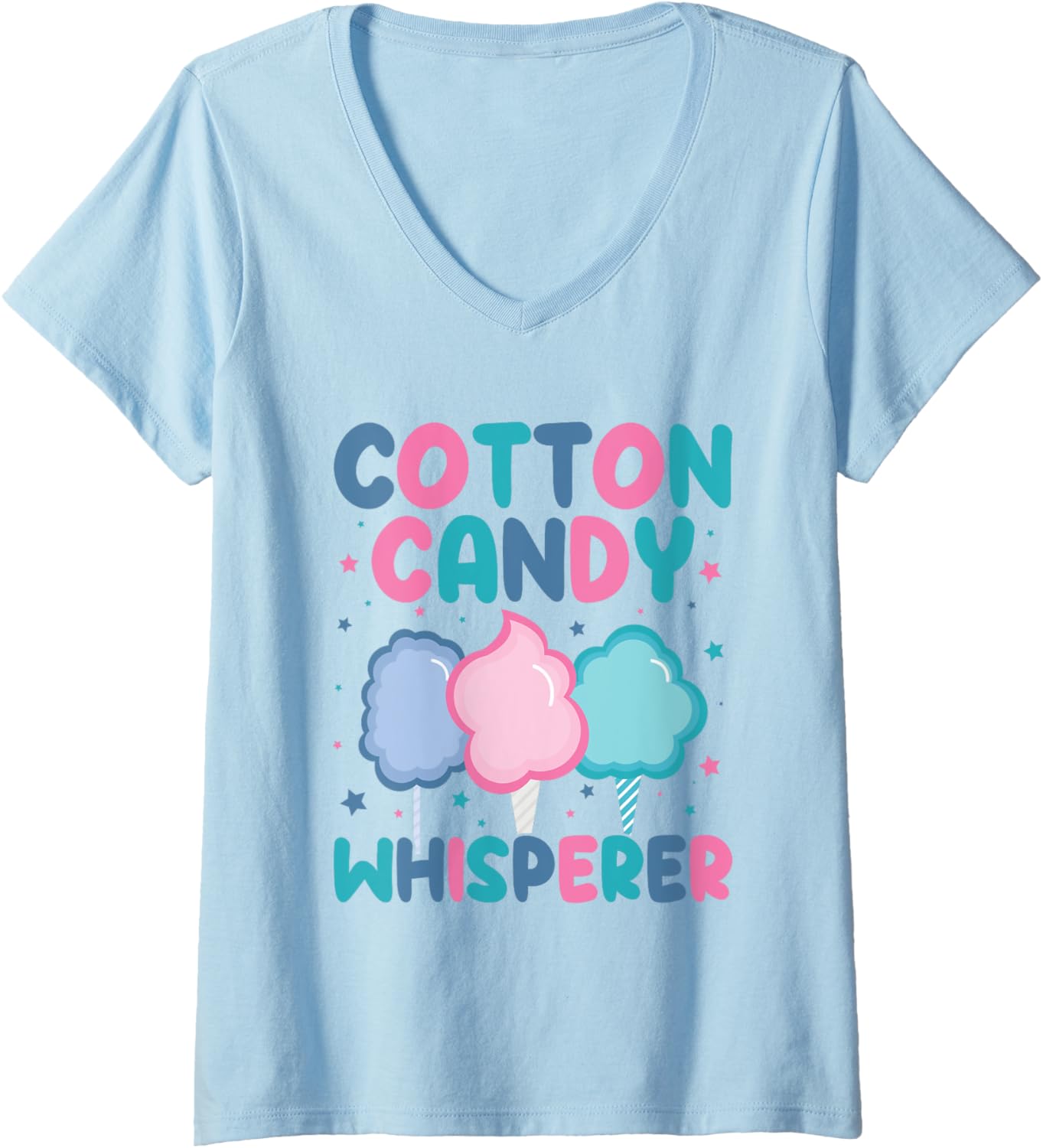 Womens Cotton Candy Whisperer Design for a Cotton Candy maker V-Neck Apparel | Trending 2025 | Aesthetic Fit