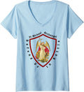 Womens Saint Michael the archangel, defend us in battle V-Neck Apparel | Trending 2025