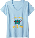 Womens Easily distracted by Cats & Yarn V-Neck Yarn Supply | Top Rated | Best Seller Choice