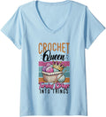 Womens Crochet Queen Yarn Crocheting V-Neck Yarn Supply | Premium Quality | Customer Favorite