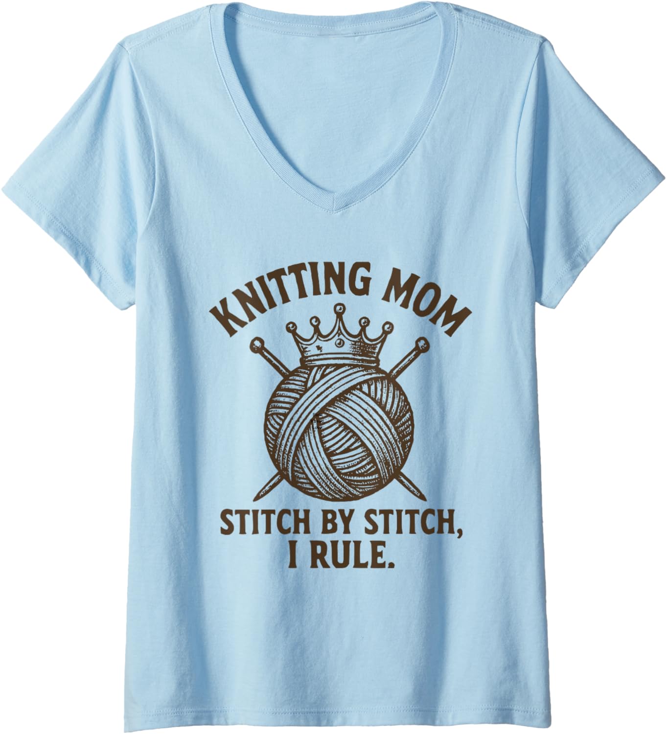 Womens Knitting Mom Yarn Queen Vintage Funny Yarn Ball V-Neck Yarn Supply | Top Rated | High CTR Title
