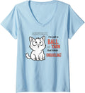 Womens Mentally, I'm Just a Ball of Yarn Unraveling V-Neck Yarn Supply | Premium Quality | Perfect for Crafters