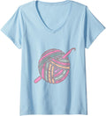 Womens Cute Colorful Crochet Crocheting with Flowers Yarn Quilting V-Neck Yarn Supply | Top Rated | Best Seller Choice