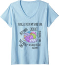 Womens Funny Saying In My Spare Time Talk About Yarn Women Crochet V-Neck Yarn Supply | Premium Quality | High CTR Title