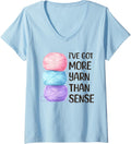 Womens Sarcastic Crochet Humor Yarn Hoarding Crocheting V-Neck Yarn Supply | Trending 2025 | Perfect for Crafters