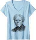 Womens Michael Faraday Electromagnetic Induction V-Neck Apparel | Premium Quality