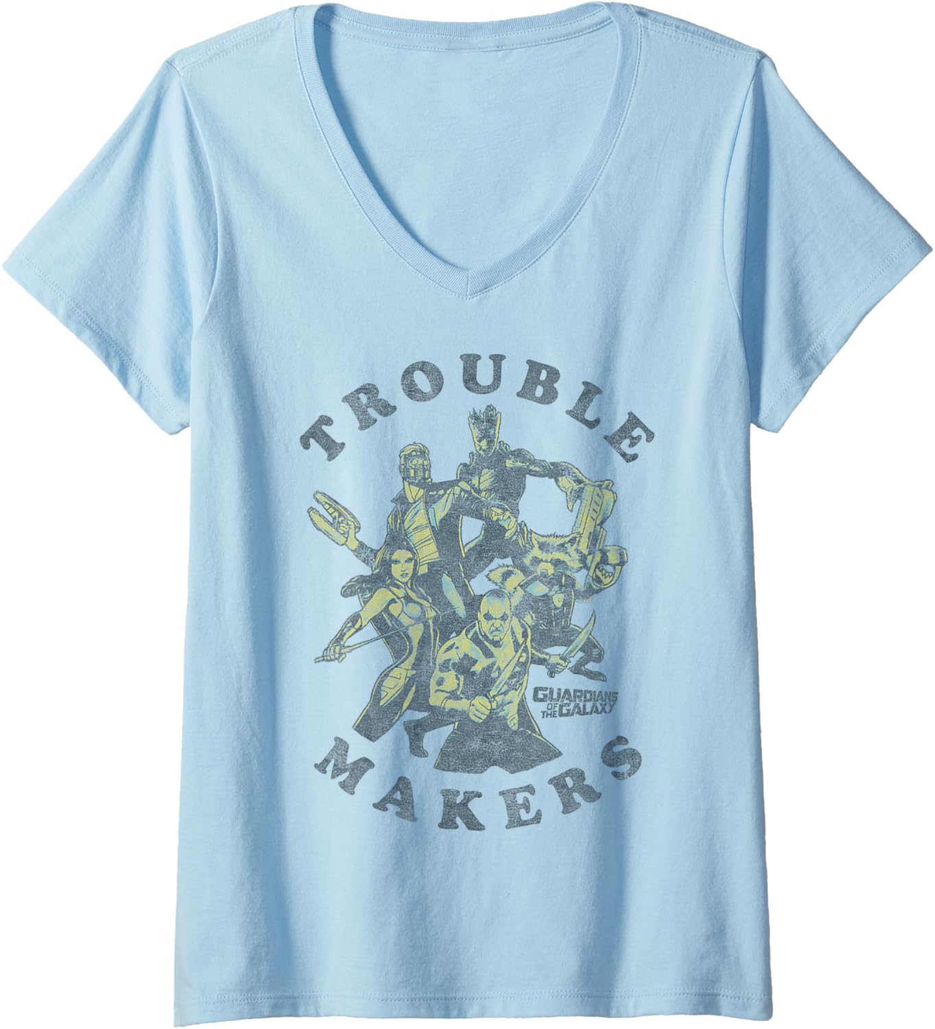 Marvel Guardians Of The Galaxy Trouble Makers V-Neck Apparel | Premium Quality | Perfect Gift Idea