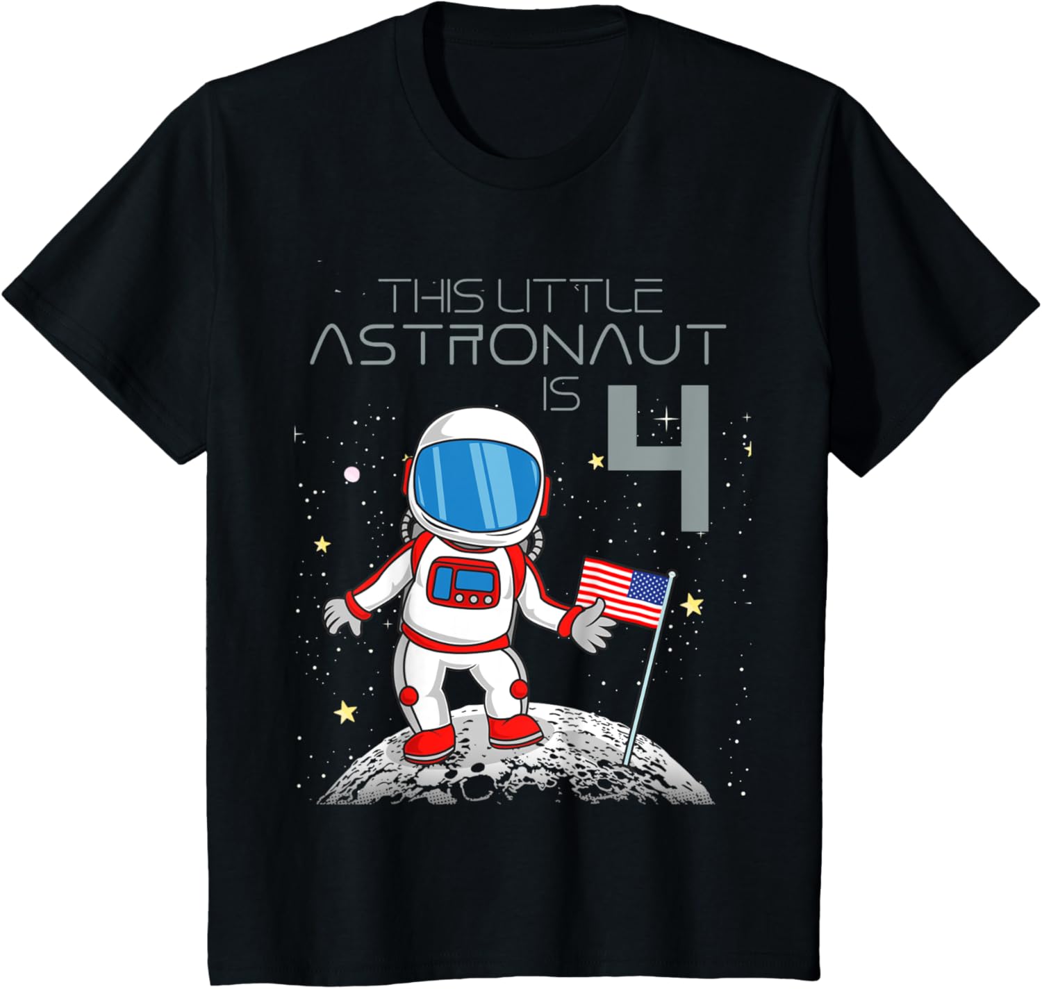 Kids 4th Birthday Astronaut Shirt Boys Gift 4 Year Old Space Geek T-Shirt | High Search Volume | Perfect Gift Choice