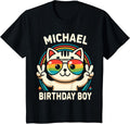 Kids Name Michael Birthday Boy Cat Apparel | US Best Seller