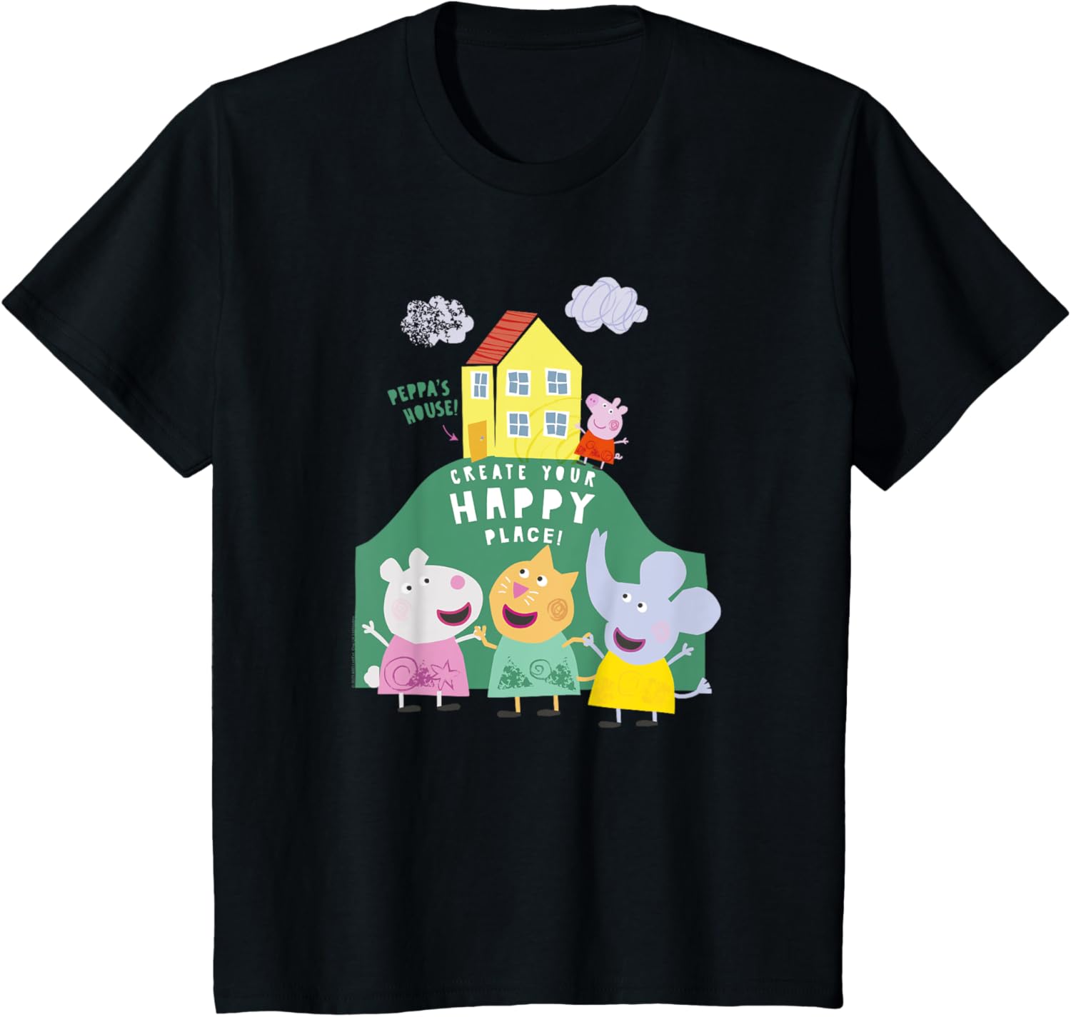 Peppa Pig Peppa's House Create Your Happy Place Group Shot Apparel | Trending 2025 | Top Rated Comfort