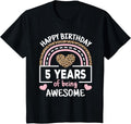 Cute Happy 5th Birthday 5 Years Rainbow Cheetah Vintage 2019 Apparel Trending US Hot Right Now