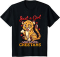 Kids Cheetah Just a Girl Who Loves Cheetahs Gift Apparel Trending US Everyday Wear