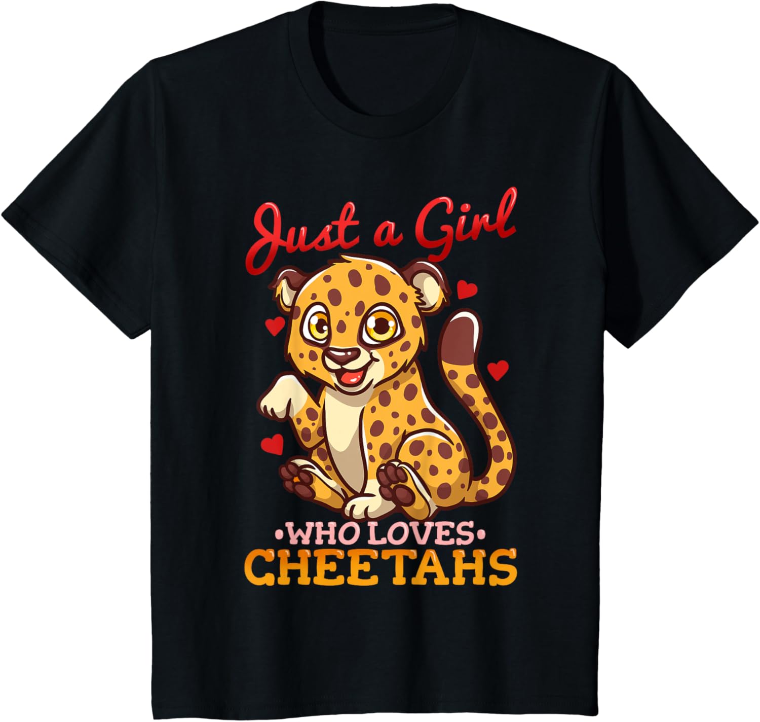 Kids Cheetah Just a Girl Who Loves Cheetahs Gift Apparel Trending US Everyday Wear