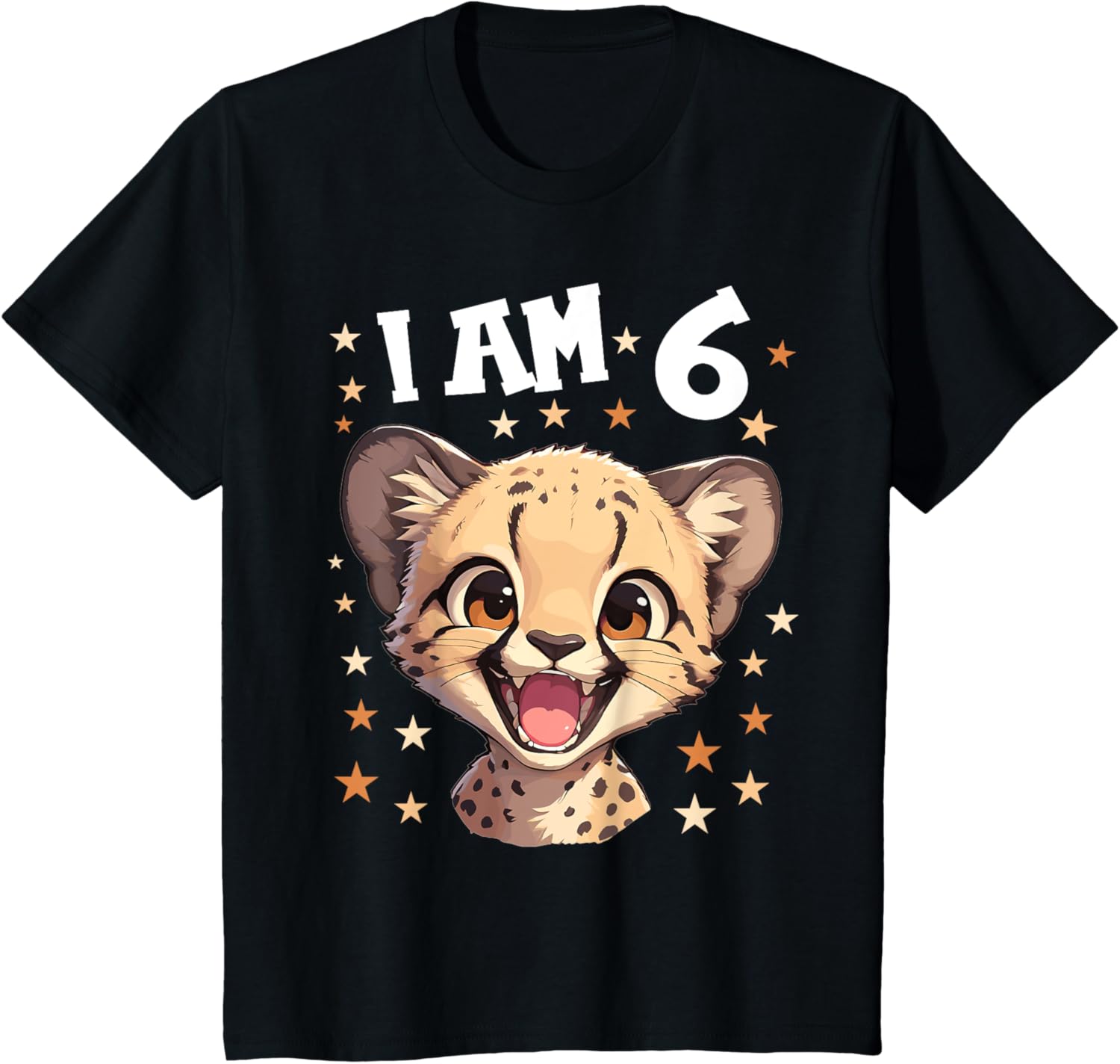 6 Years old 6 birthday Cheetahs Boy Girl Cheetah Apparel Trending US Everyday Wear