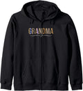 Grandma Life Leopard Cheetah Print Grandma Graphic Women Zip Hoodie Hoodie Comfort Fit Fan Favorite