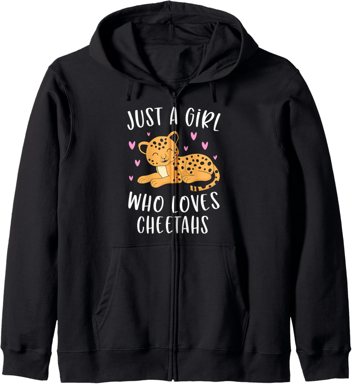Cute Cheetah Shirt For Girls Just A Girl Who Loves Cheetahs Zip Hoodie Hoodie Viral TikTok Find US Top Pick