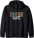Cheer AUNT Leopard Cheetah Print Retro Trendy Cute Zip Hoodie Hoodie High Search Demand Fan Favorite