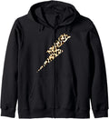 Cheetah Leopard Animal Lightning Bolt Print Zip Hoodie Hoodie Trending US Fan Favorite
