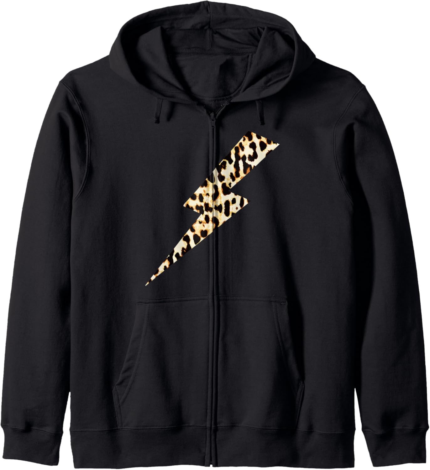 Cheetah Leopard Animal Lightning Bolt Print Zip Hoodie Hoodie Trending US Fan Favorite