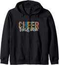 Cheer BONUS MOM Leopard Cheetah Print Retro Trendy Cute Zip Hoodie Hoodie Premium Print Fan Favorite