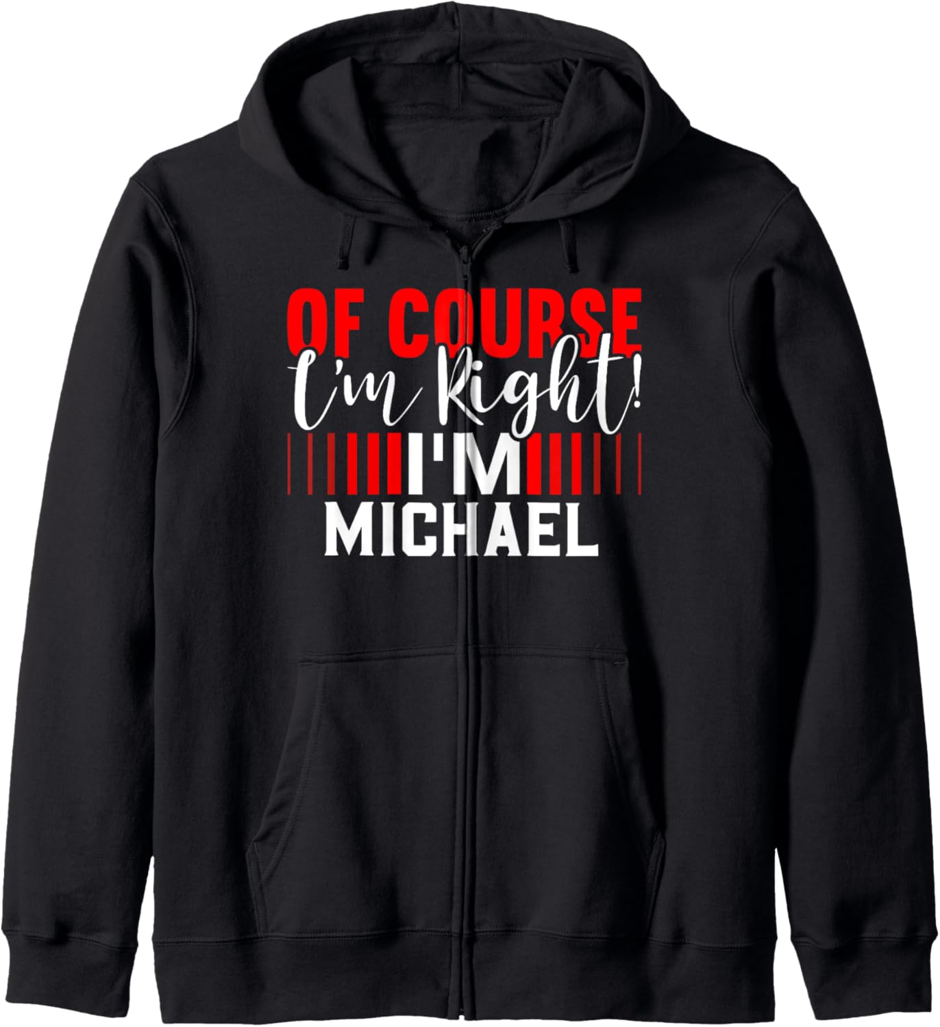 Of Course Im Right Im MICHAEL T-Shirt Name MICHAEL Zip Hoodie Hoodie | Viral Streetwear Style