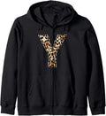 Awesome Letter Y Initial Name Leopard Cheetah Print Zip Hoodie Hoodie Streetwear Style US Top Pick