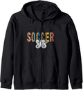 Soccer SIS Leopard Cheetah Print Retro Trendy Cute Zip Hoodie Hoodie Viral TikTok Find Best Seller Look