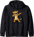 Funny Dabbing Cheetah Shirt Boys Mens Animal Print Cheetah Zip Hoodie Hoodie Streetwear Style US Top Pick