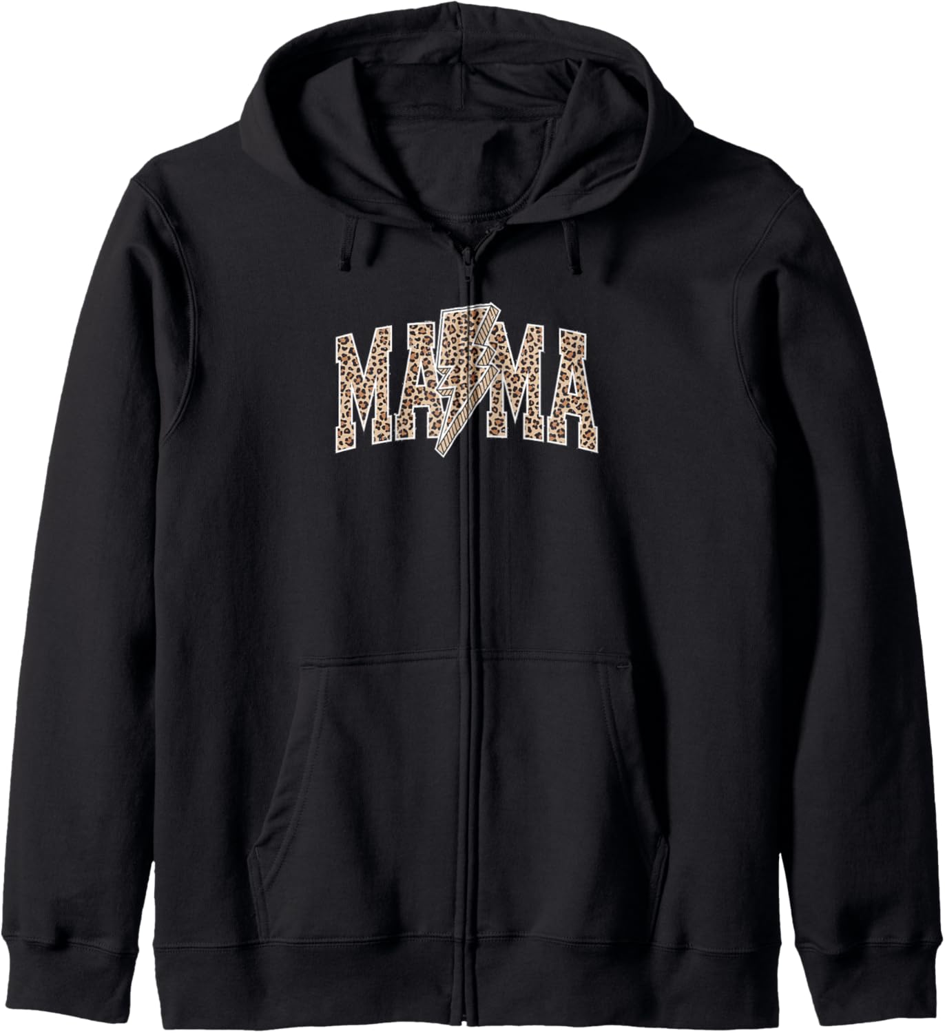 Leopard Mama Shirt Mother Lightning Cheetah Graphic Mom Zip Hoodie Hoodie Streetwear Style Best Seller Look