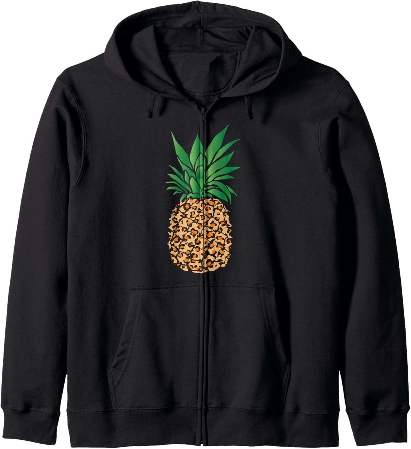 Cute Cheetah Print Pineapple Leopard Animal Lover Gift Shirt Zip Hoodie Hoodie Comfort Fit US Top Pick